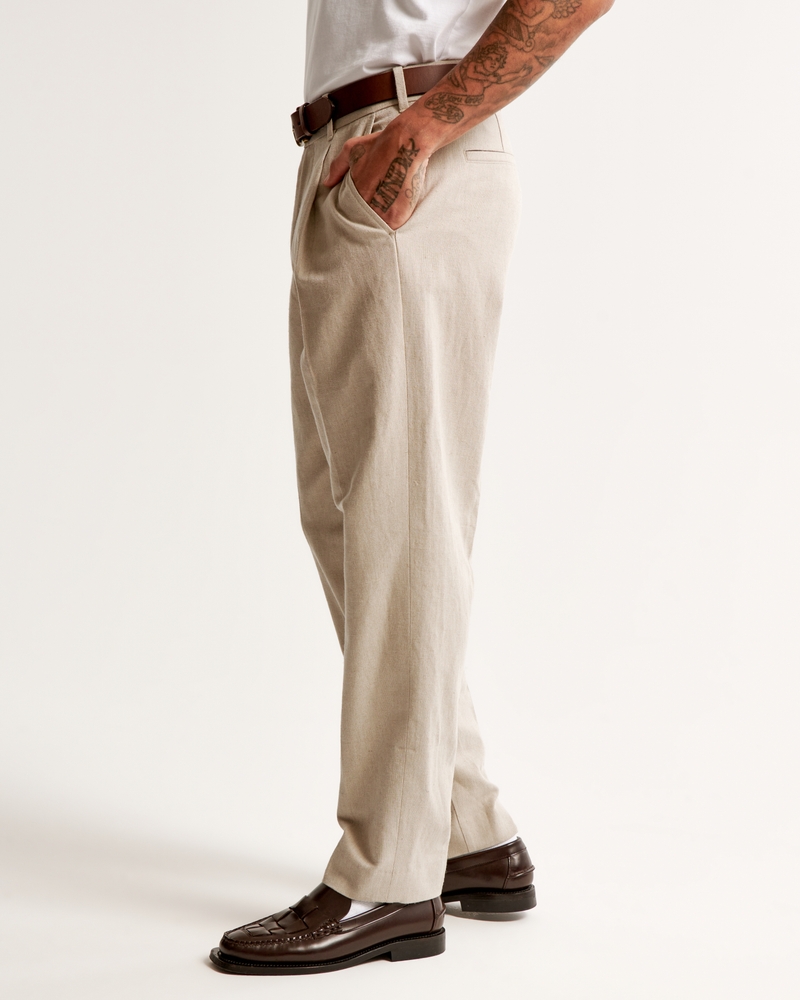 Lino Chinos Uomo Estivi Uomo Eleganti Pantaloni Uomo Comodi Estivi