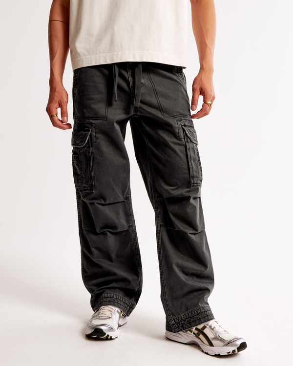 Baggy Cargo Pant, Black view 2