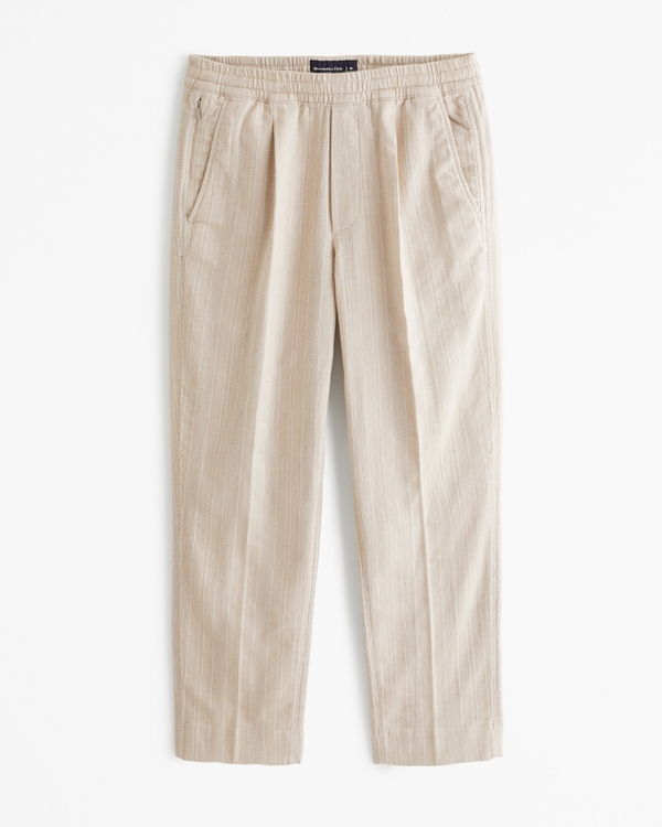 Pull-On Trouser, Beige Texture