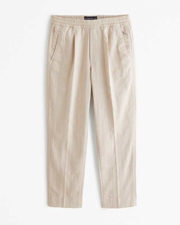 MAMA Pull-on Cotton Twill Pants - Beige - Ladies