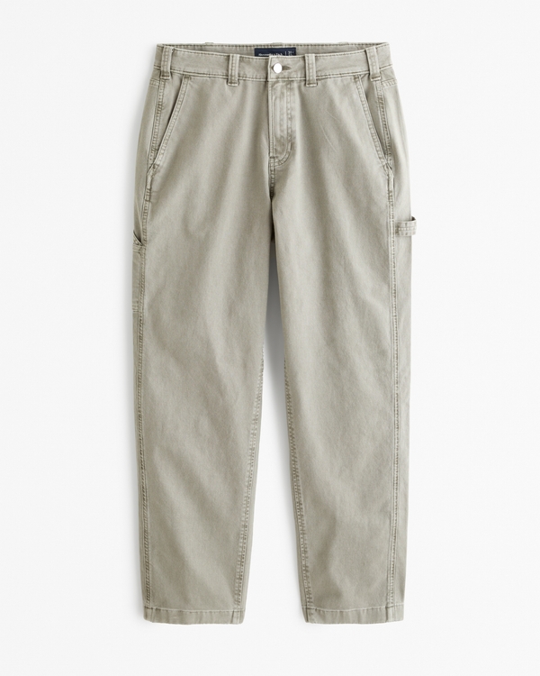 Loose Workwear Pant, Light Olive Green