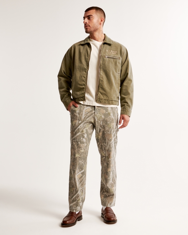 Athletic Loose Workwear Pant, Brown Camo