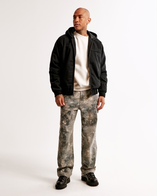 Baggy Workwear Pant, Dark Gray Pattern