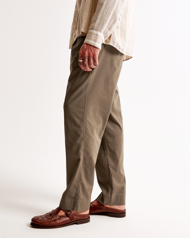 Linen-Blend Pull-On Pant