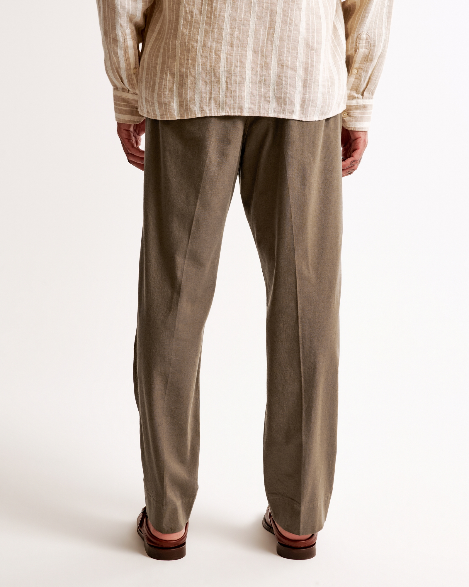 Linen-Blend Pull-On Pant