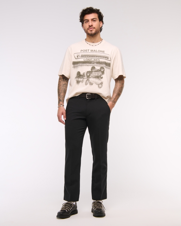 Athletic Straight Fixed Waist Pant, Black view 1