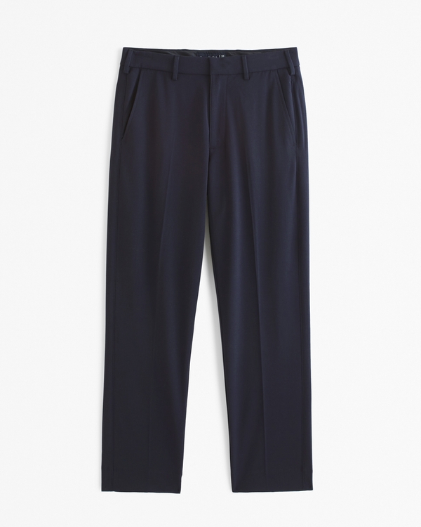 Straight Fixed Waist Pant, Navy view 1