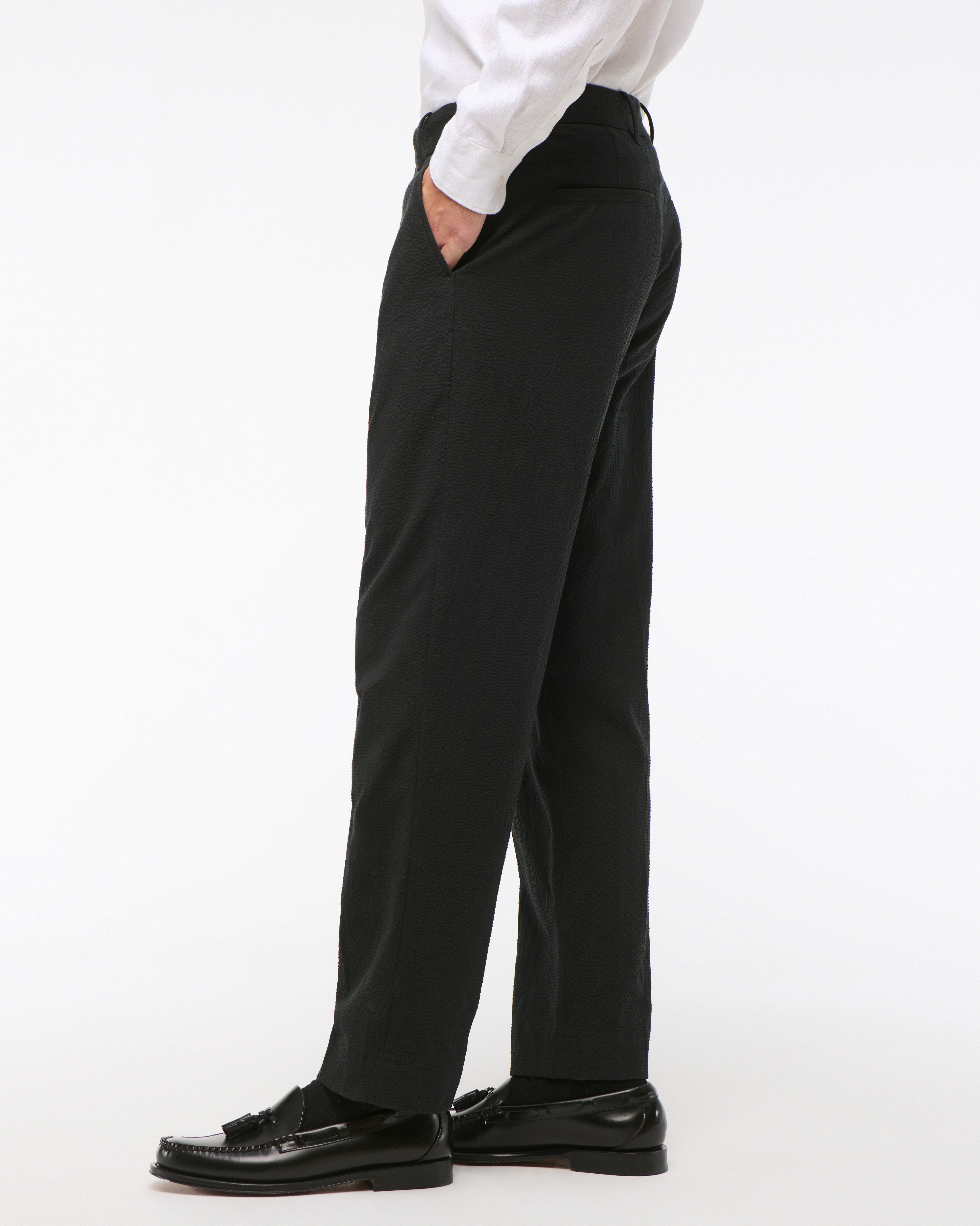 ☆25SS☆Seersucker Pants/KIMHEKIM☆ Juna - Sale Seersucker Pants - Pink Seersucker – Nanushka