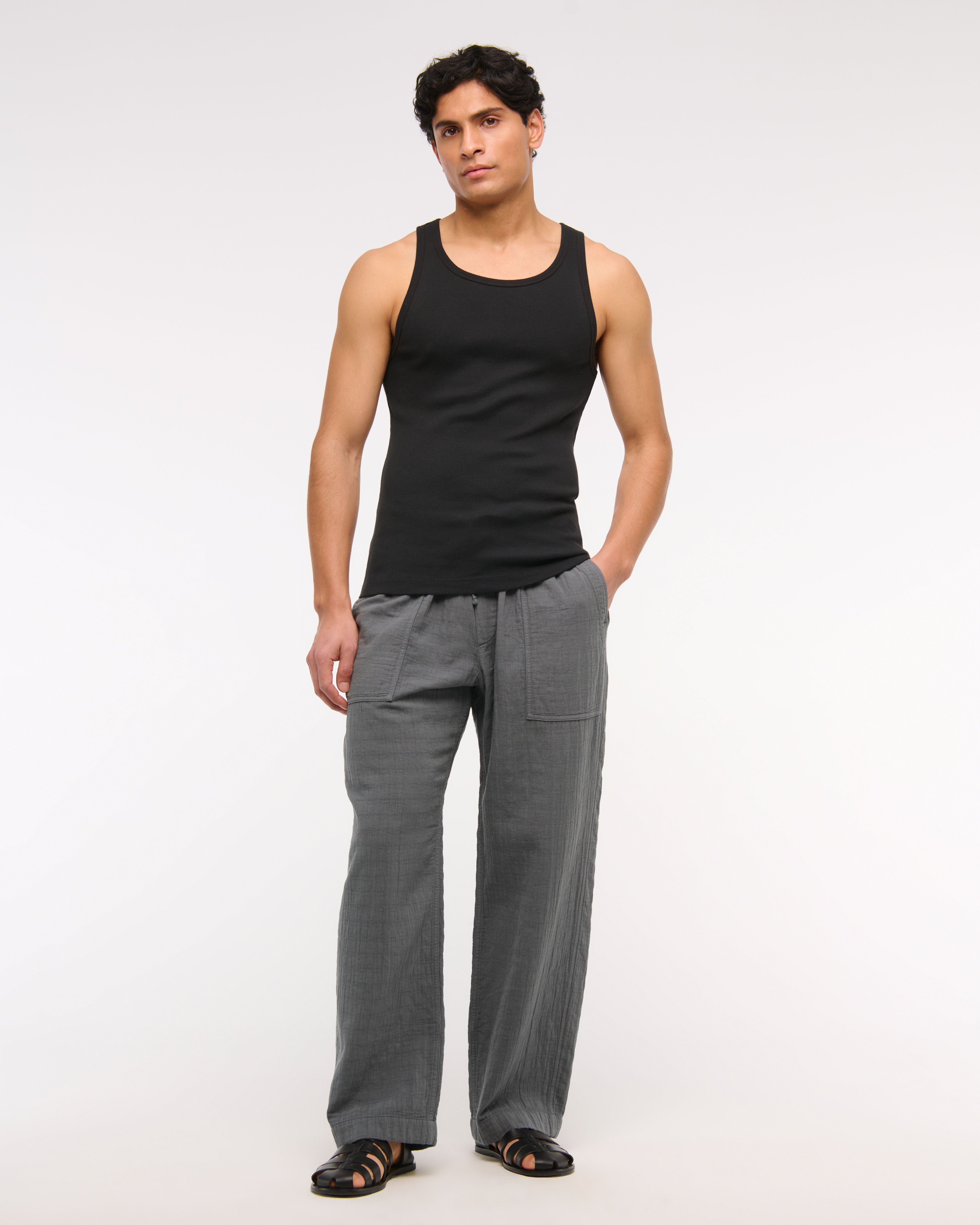 Abercrombie & Fitch Baggy Breezy Pull-on Pant In Gray