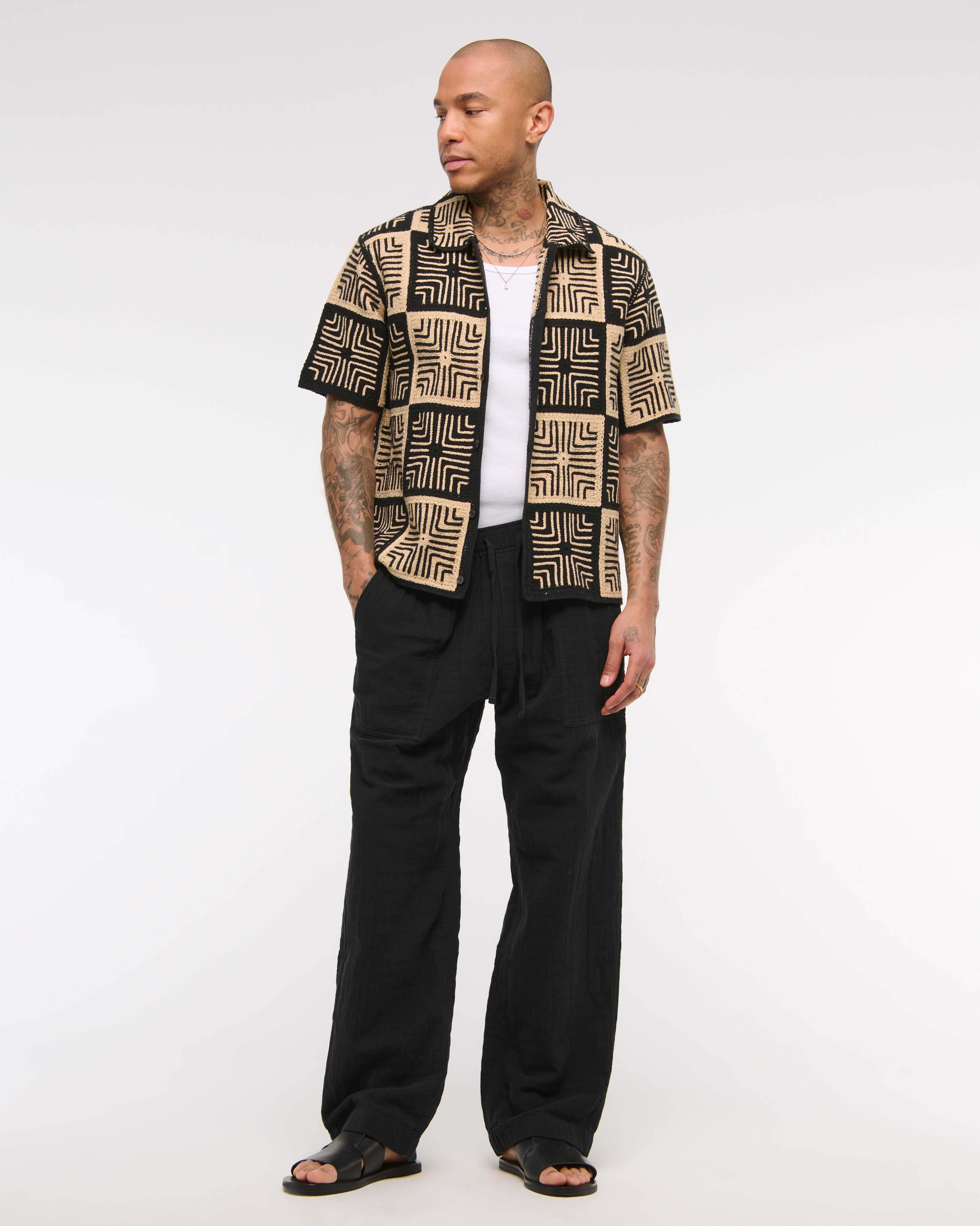 Abercrombie & Fitch Baggy Breezy Pull-on Pant In Black