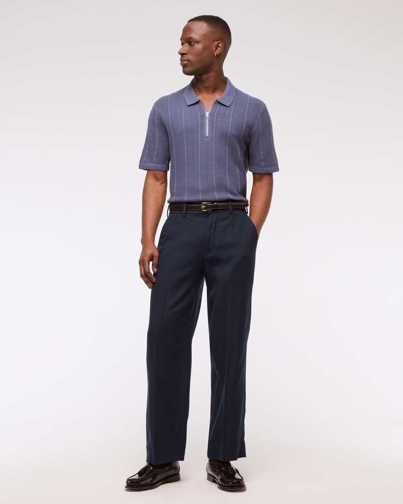 Tailored Linen-Blend Pant