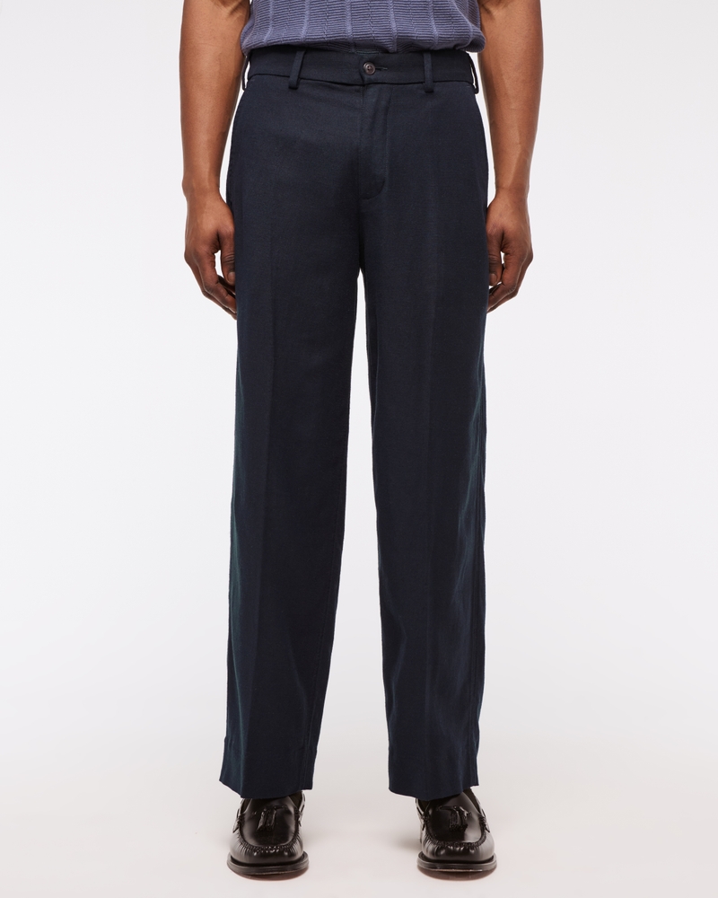 Baggy Tailored Linen-Blend Trouser