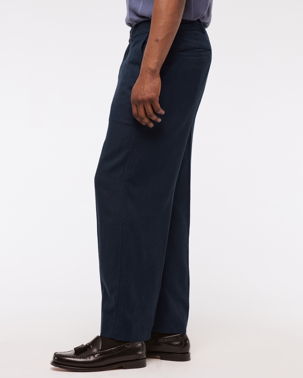 Baggy Tailored Linen-Blend Trouser