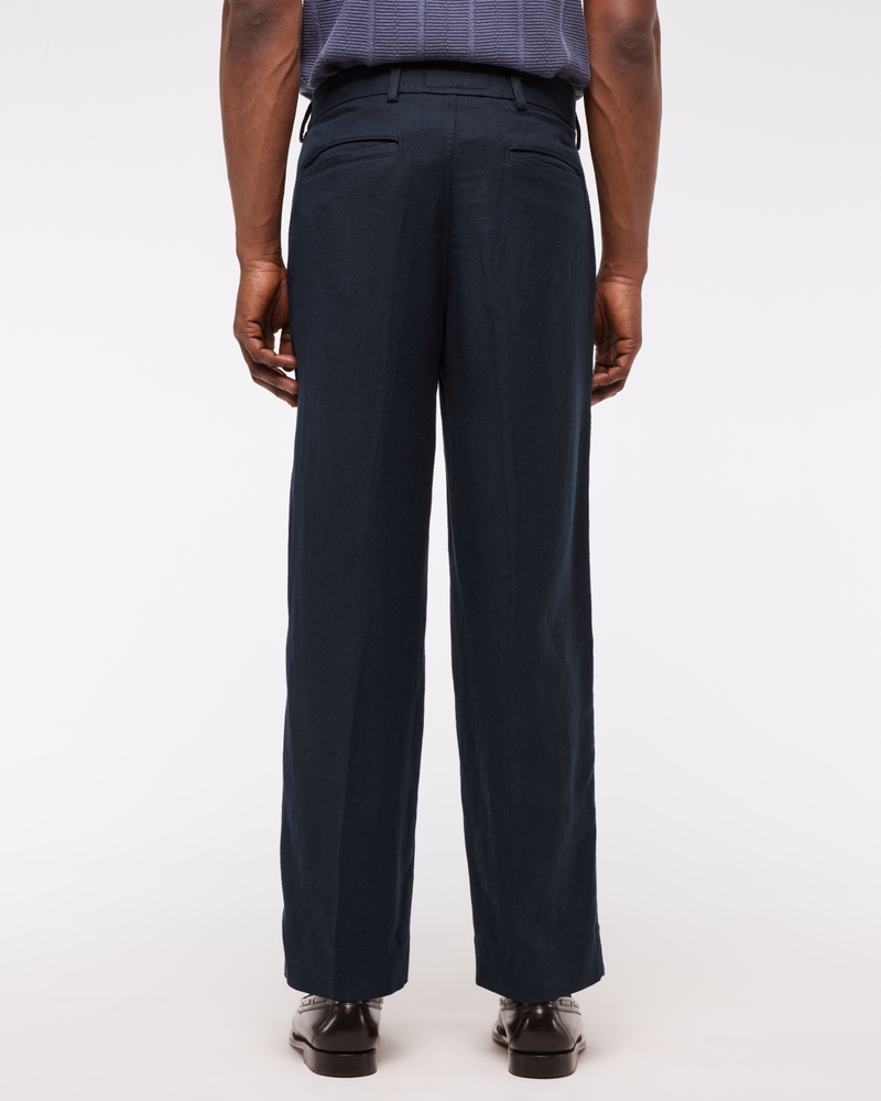 Baggy Tailored Linen-Blend Trouser
