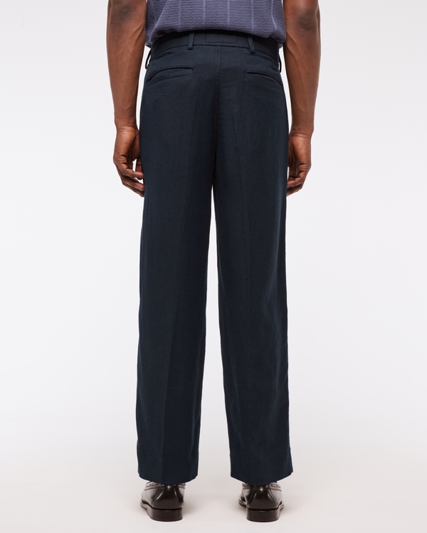 Baggy Tailored Linen-Blend Trouser