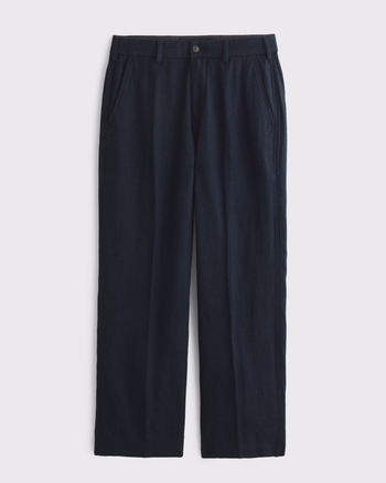 Baggy Tailored Linen-Blend Trouser