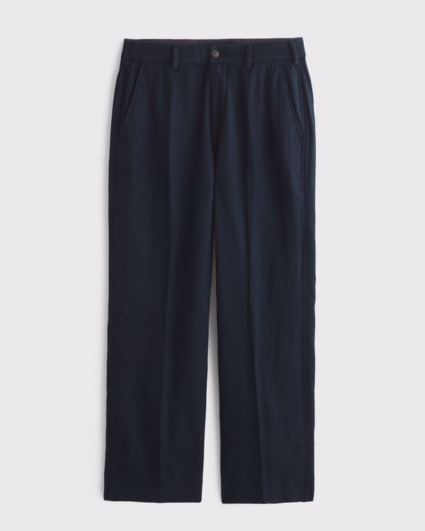 Baggy Tailored Linen-Blend Trouser