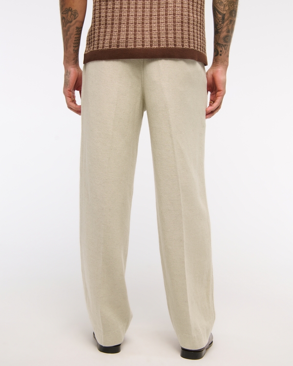 Baggy Tailored Linen-Blend Trouser