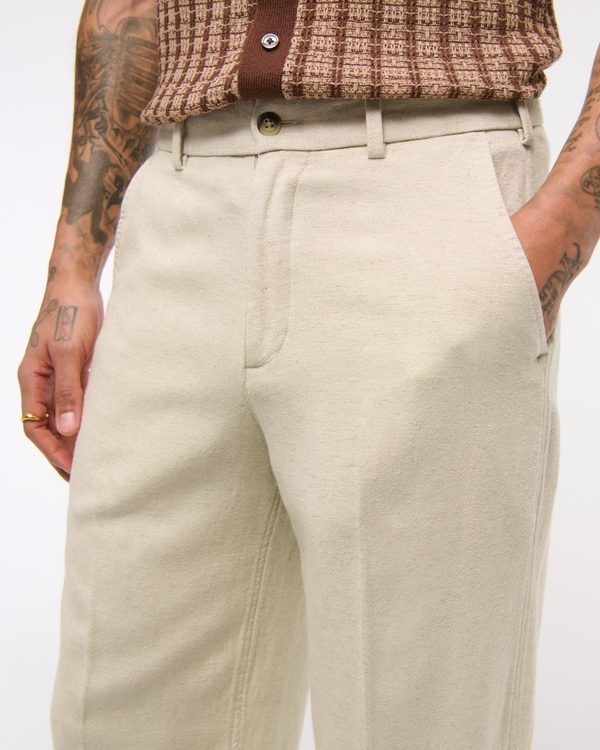 Baggy Tailored Linen-Blend Trouser