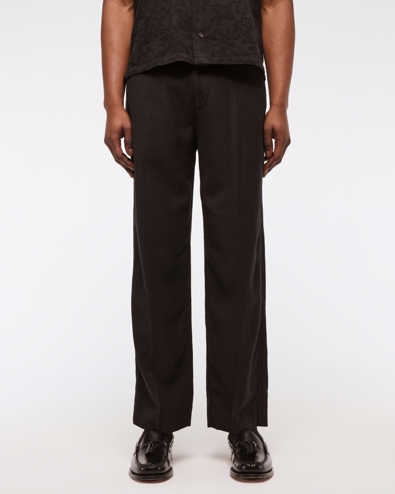 Baggy Tailored Linen-Blend Trouser