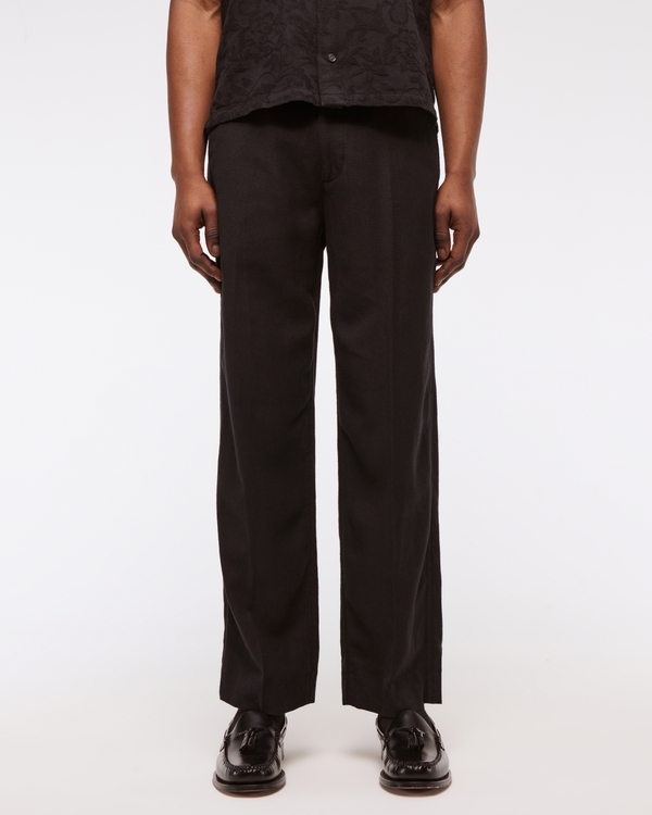 Baggy Tailored Linen-Blend Trouser