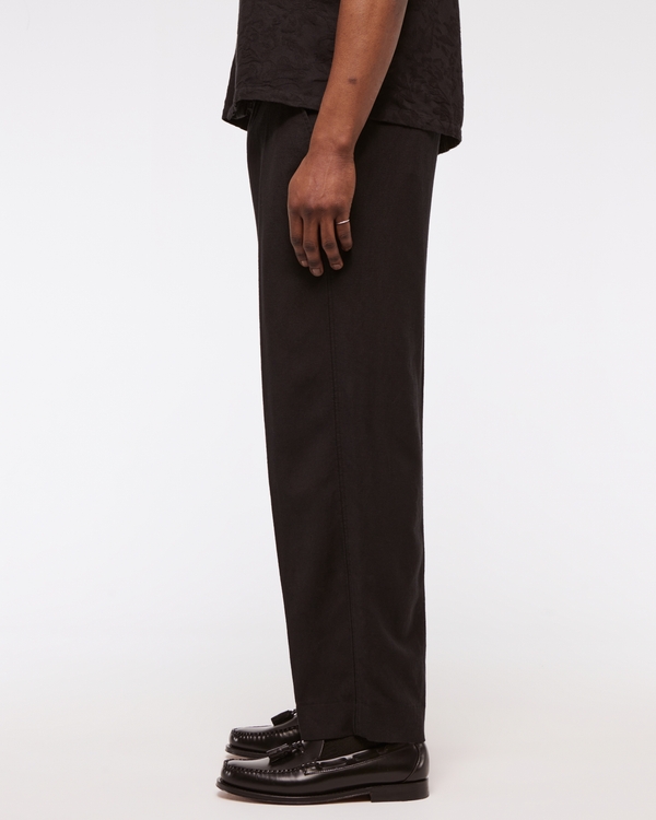 Baggy Tailored Linen-Blend Trouser