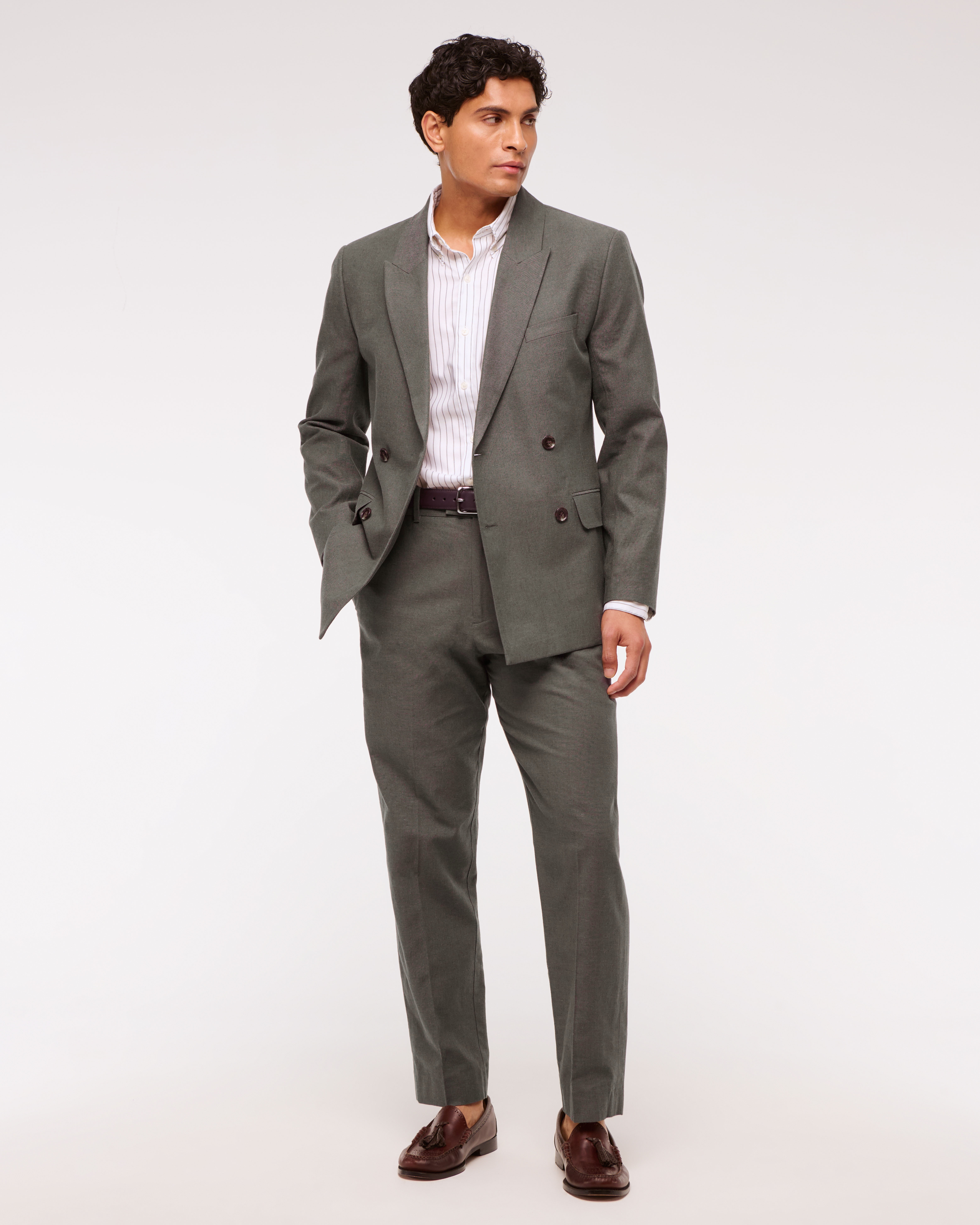 Мужские брюки Abercrombie & Fitch The A&F Collins Linen-Blend Suit Pant — фото 2