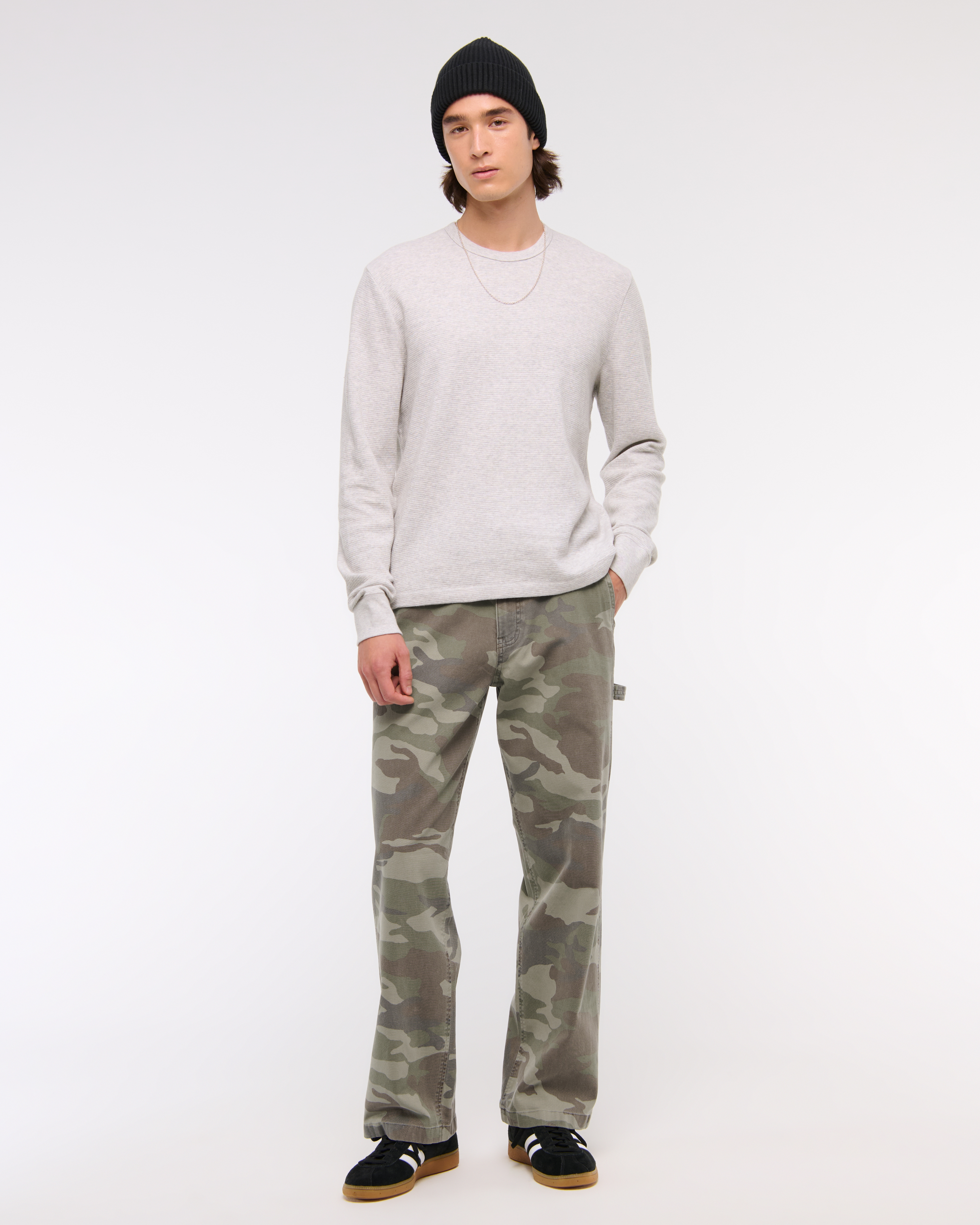 Abercrombie & Fitch Baggy Workwear Pant In Blue