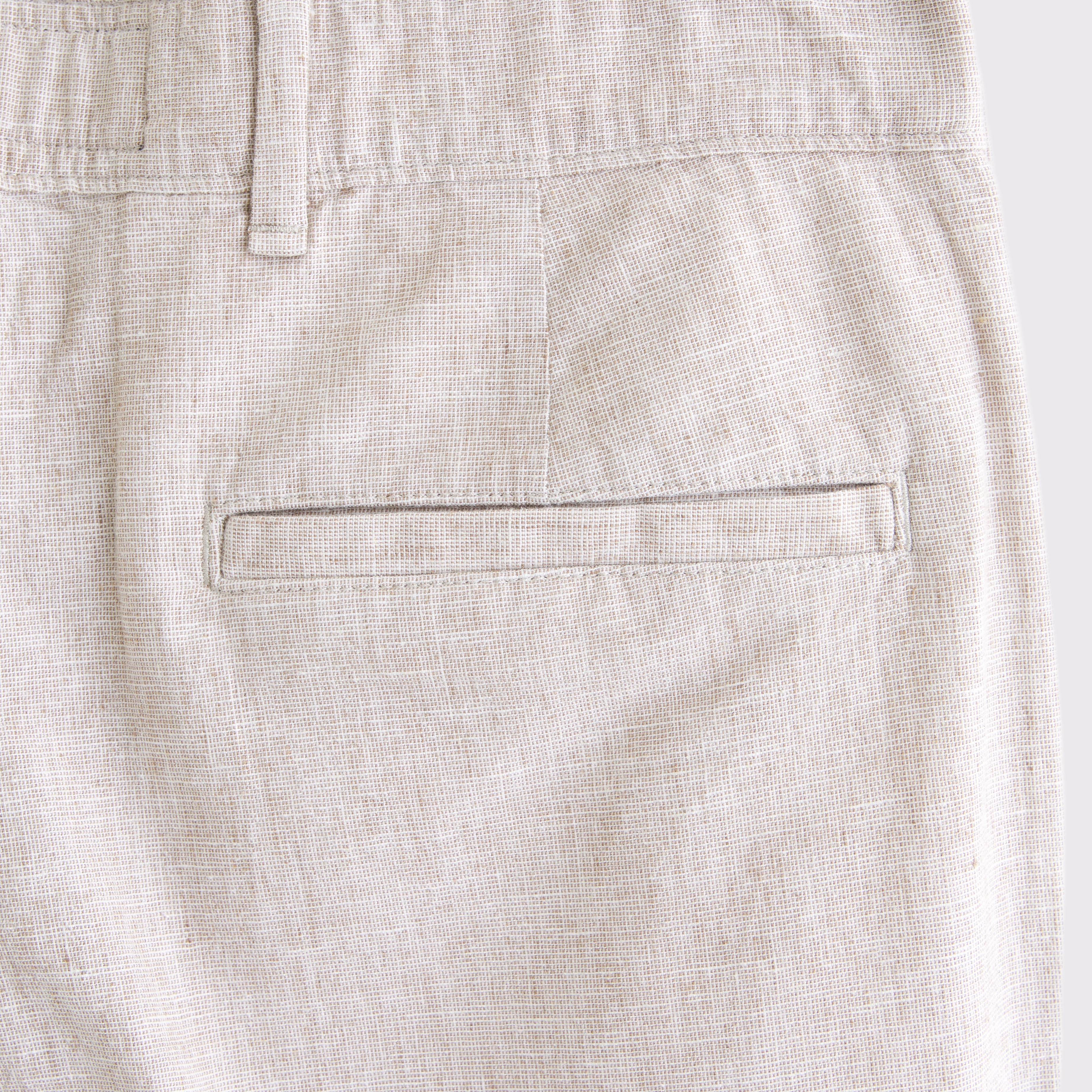 Men's Straight Linen-Blend Fixed Waist Pant | Men's Bottoms
