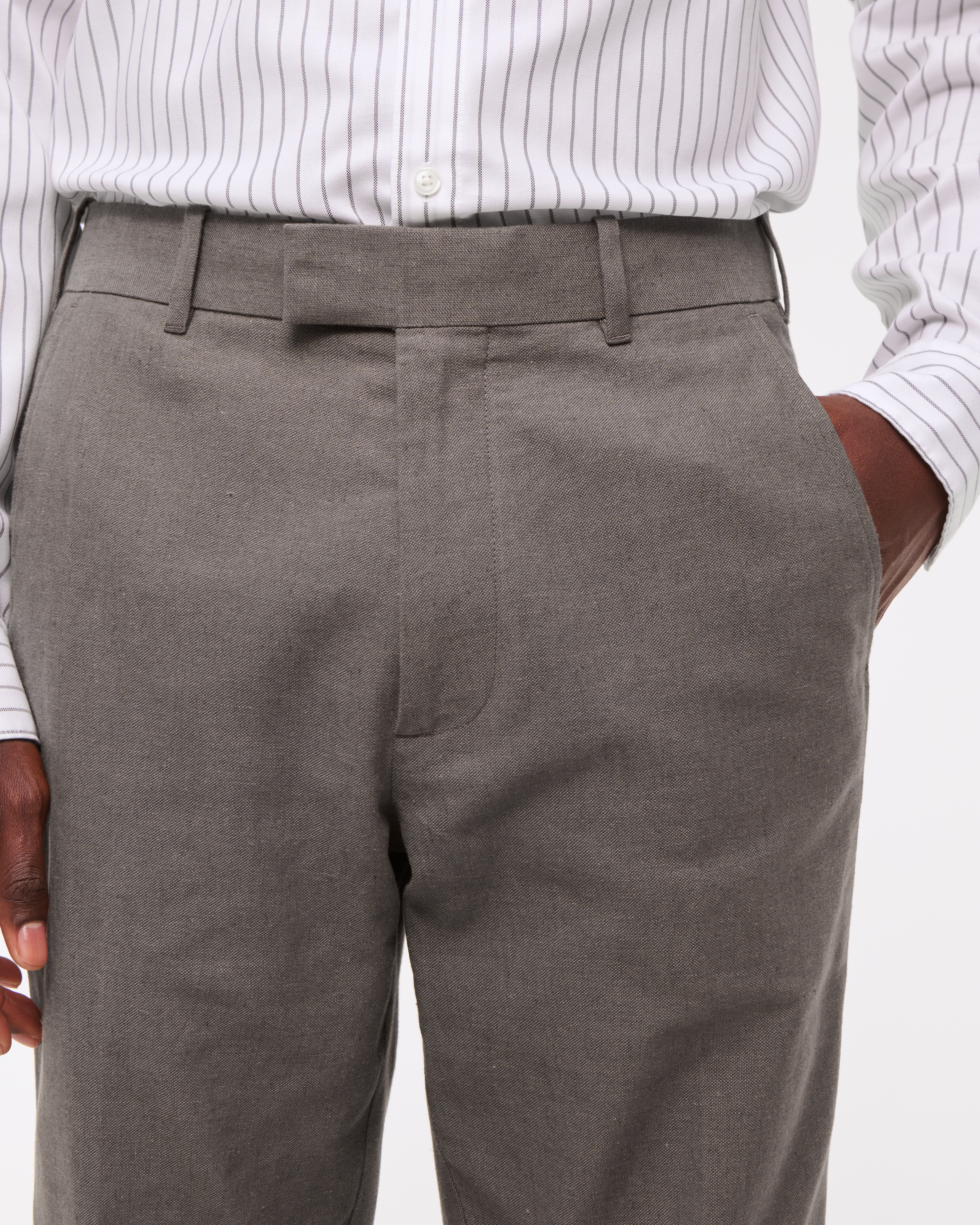 Men's The A&F Collins Slim Linen-Blend Suit Pant | Men's