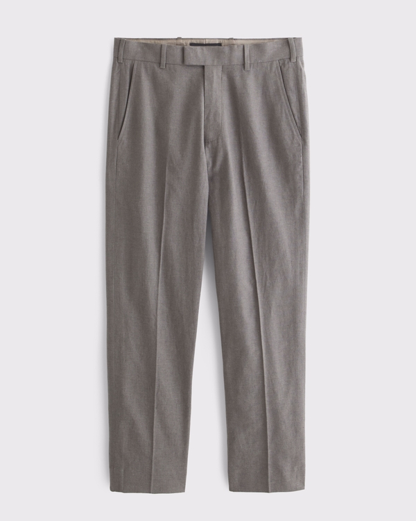 The A&F Collins Slim Linen-Blend Suit Pant, Gray-brown view 2