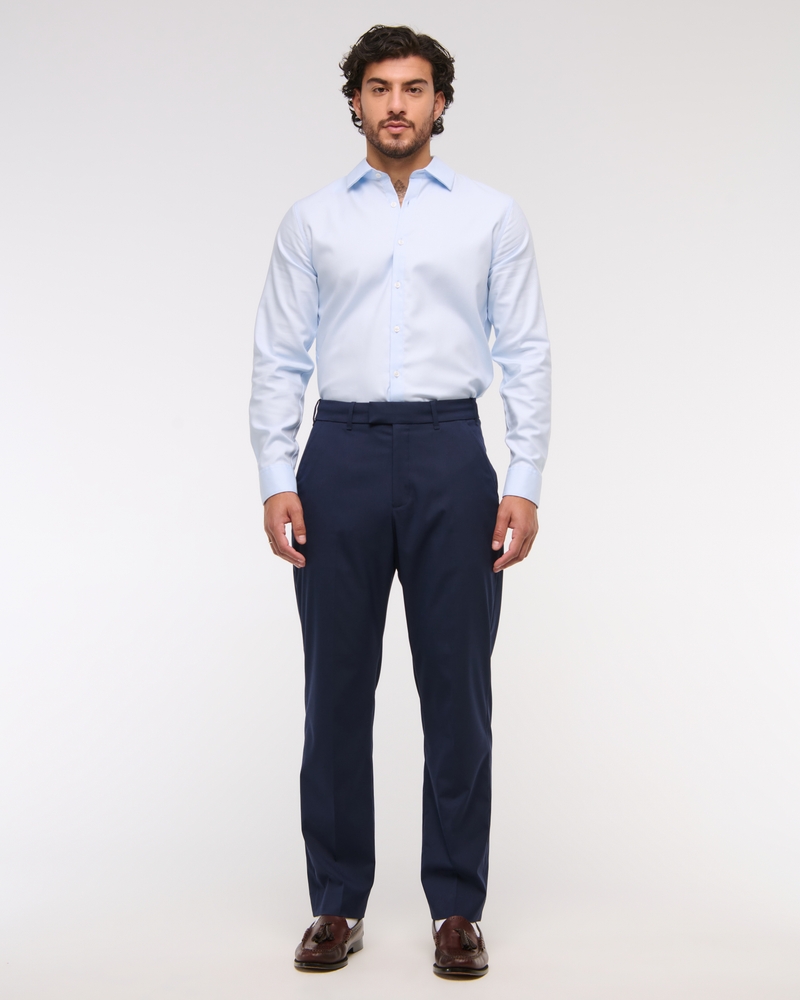 Linen-Blend Relaxed Straight Trouser