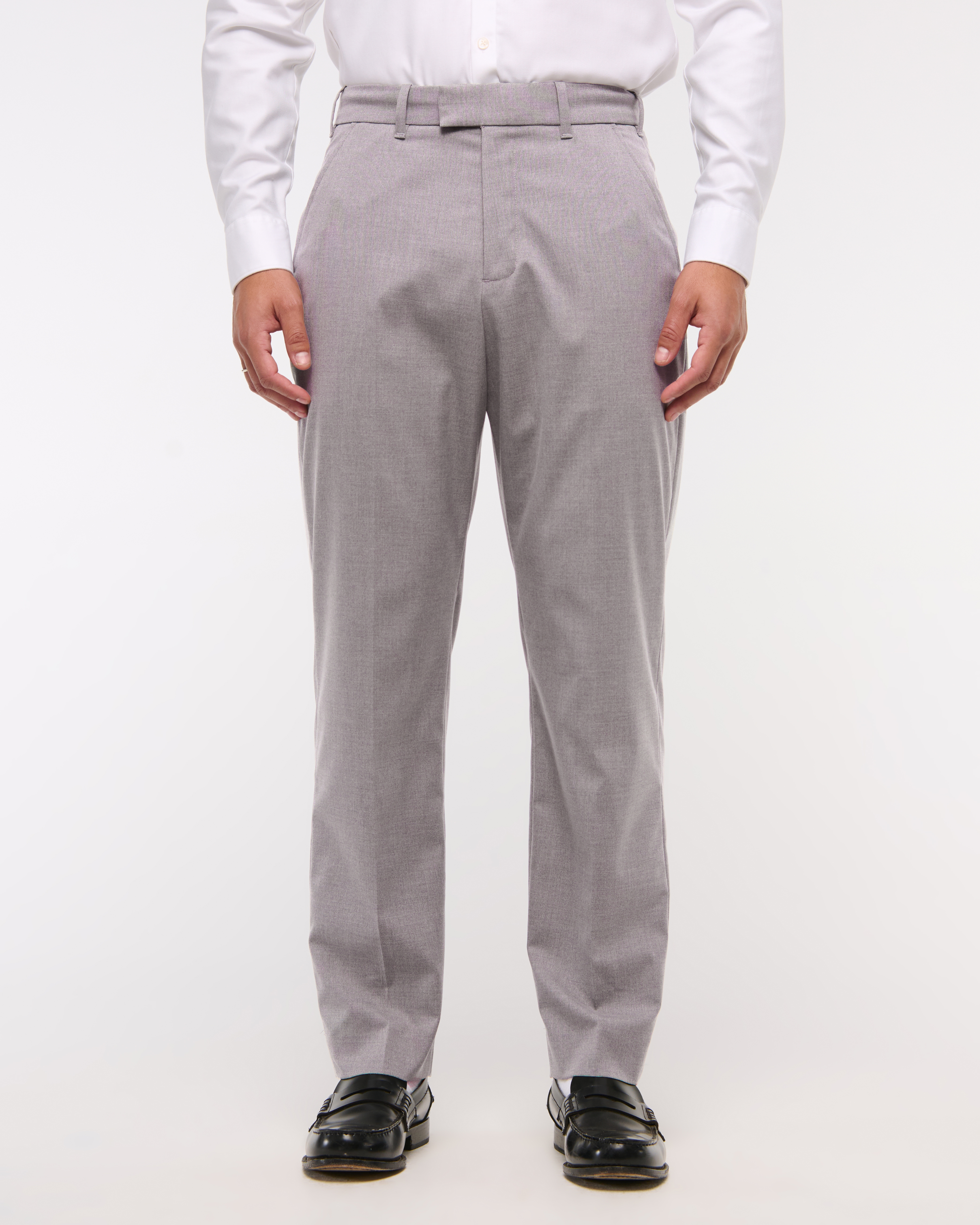 Abercrombie & Fitch The A&f Collins Athletic Fit Suit Pant In Gray