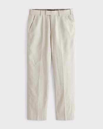 The A&F Collins Athletic Fit Linen-Blend Suit Pant