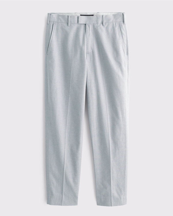 The A&F Collins Linen-Blend Suit Pant, Light Blue view 1
