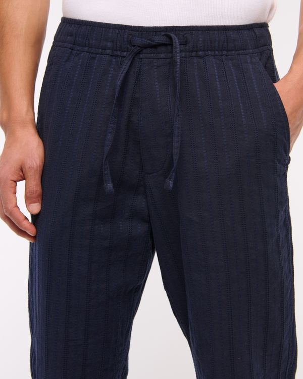Loose Linen-Blend Pull-On Pant