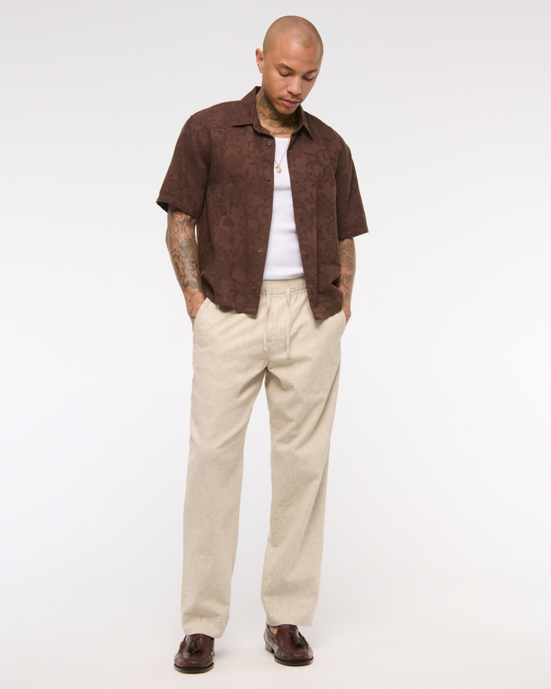 Camp Collar Summer Linen-Blend Shirt
