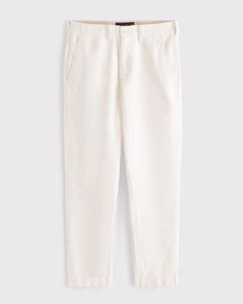 Straight Linen-Blend Fixed Waist Pant from Abercrombie & Fitch - $26.97