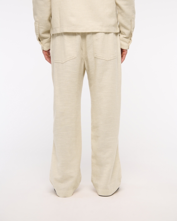 Baggy Cotton Texture Pull-On Pant