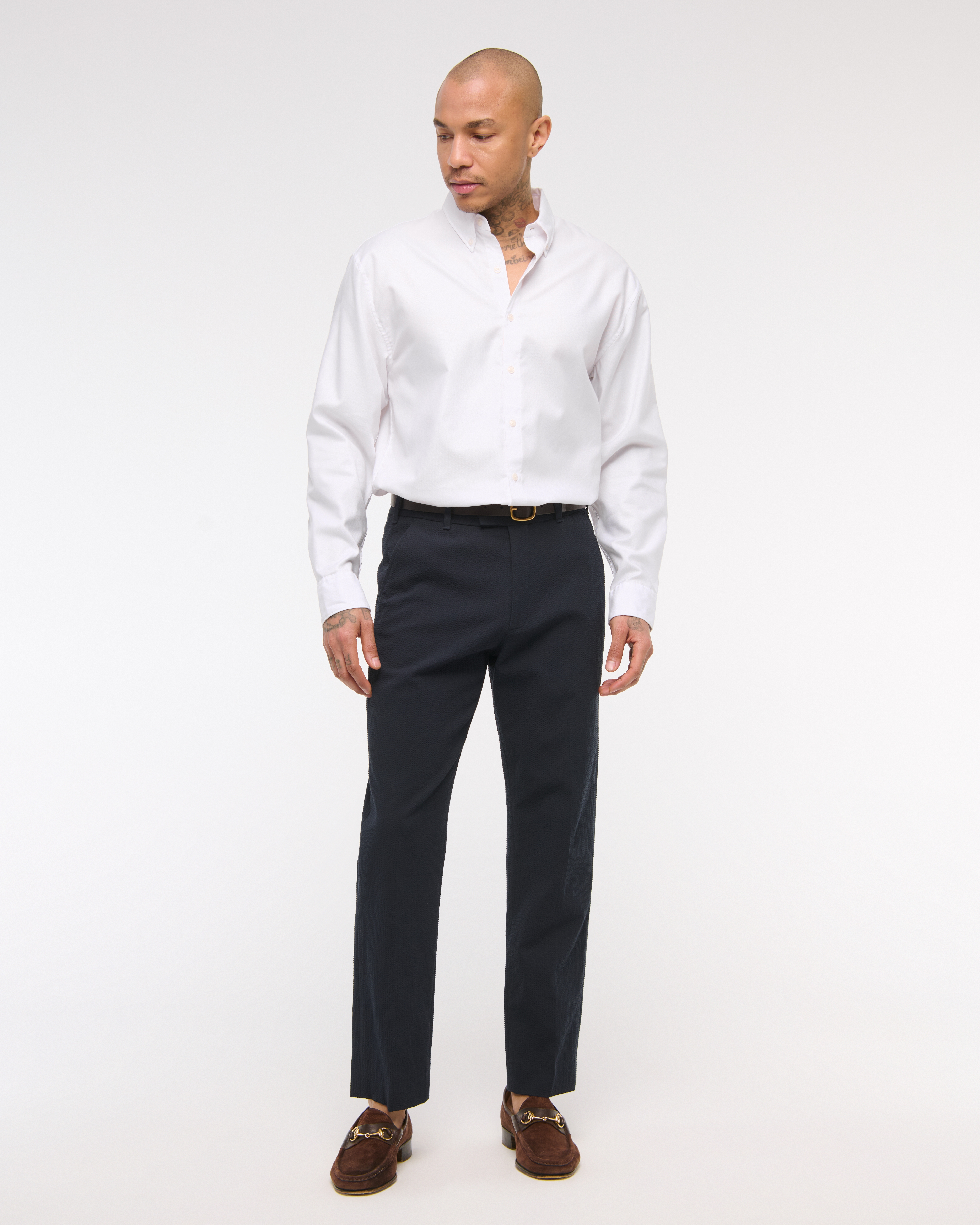 Abercrombie & Fitch The A&f Collins Slim Seersucker Suit Pant In Blue