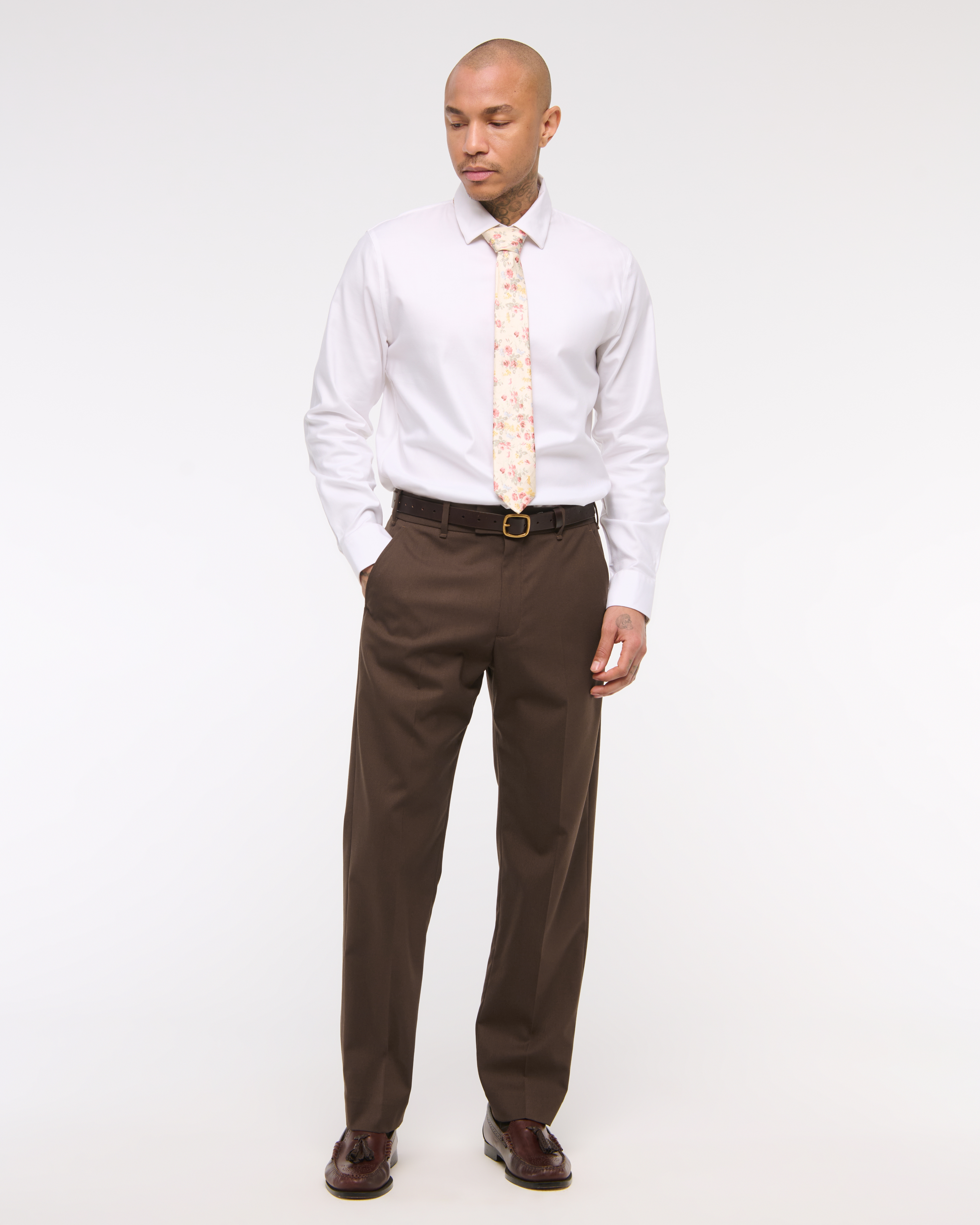 Abercrombie & Fitch The A&f Collins Slim Suit Pant In Brown