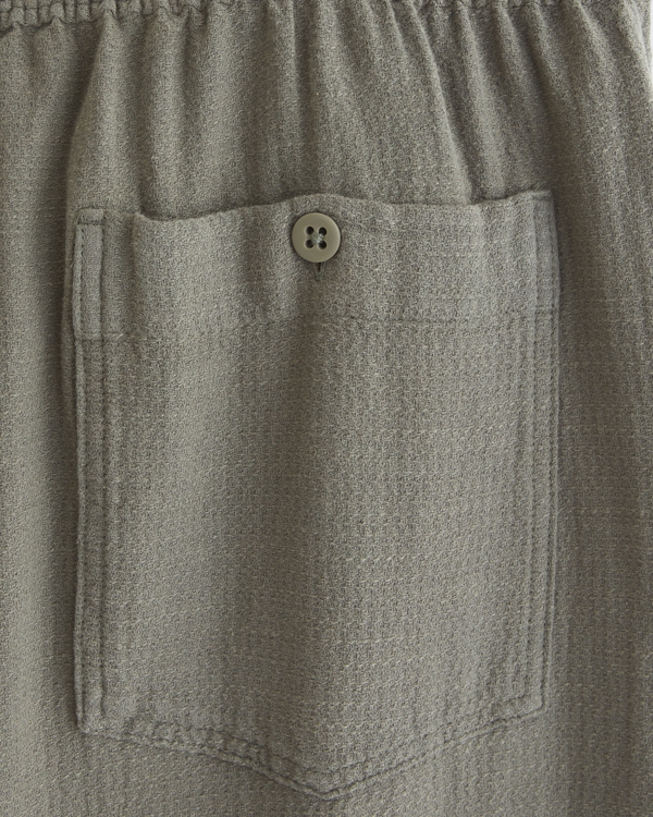 Baggy Cotton Texture Pull-On Pant
