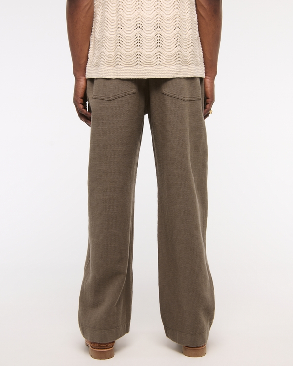 Baggy Cotton Texture Pull-On Pant