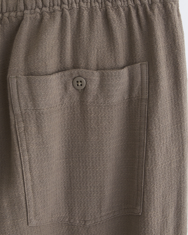 Baggy Cotton Texture Pull-On Pant