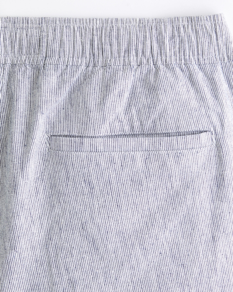 Loose Linen-Blend Pull-On Pant