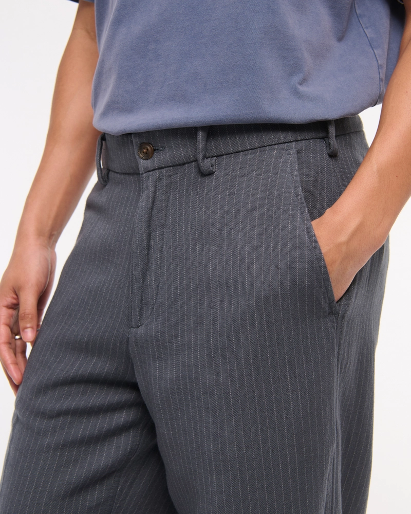 Baggy Tailored Linen-Blend Trouser