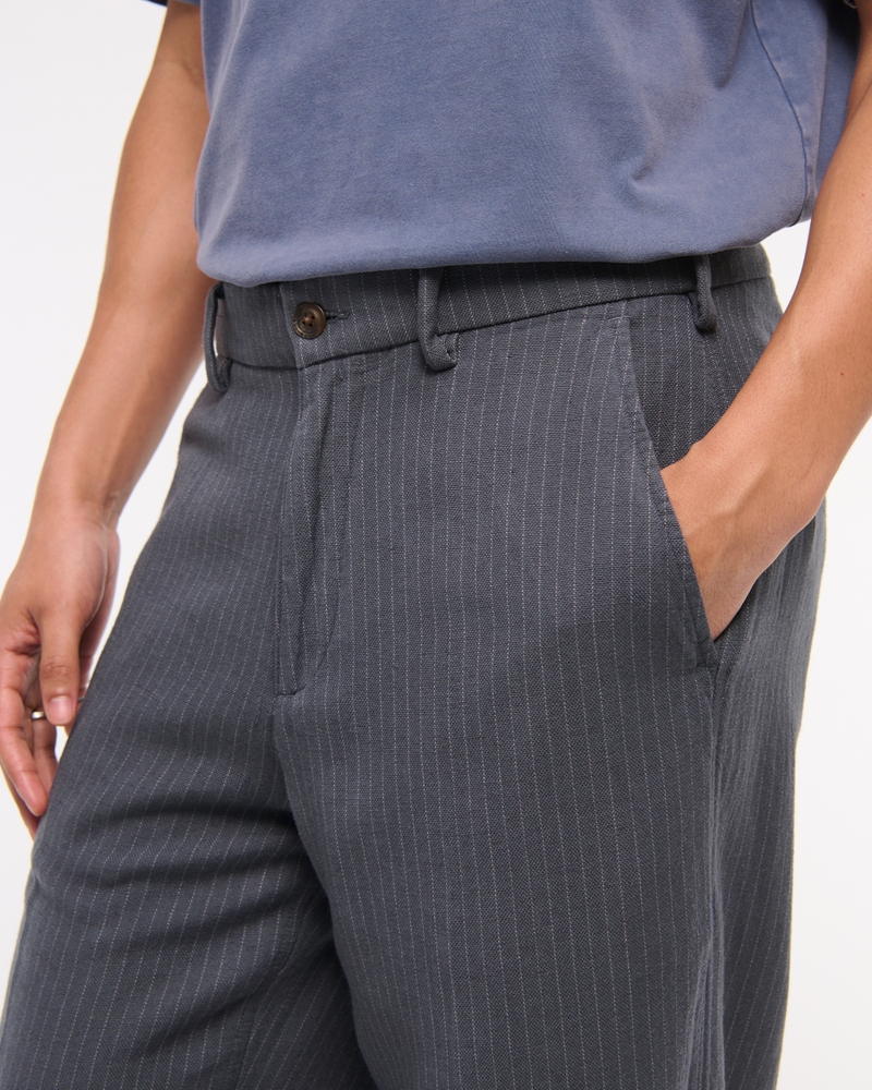 Baggy Tailored Linen-Blend Trouser
