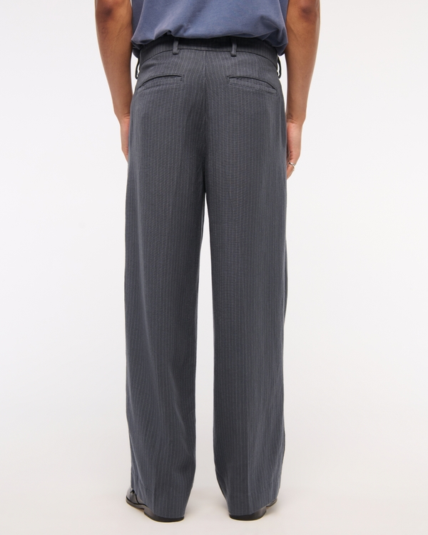 Baggy Tailored Linen-Blend Trouser