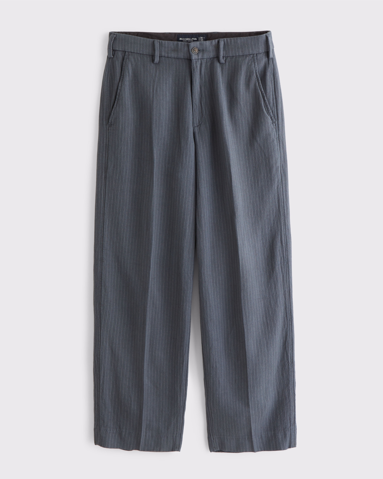 Men's Baggy Tailored Linen-Blend Trouser | Men's Clearance