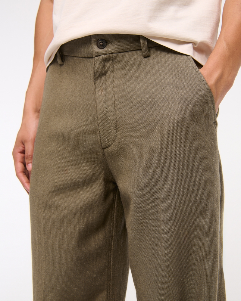 Baggy Tailored Linen-Blend Trouser